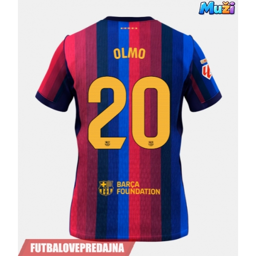 Lacne Muži Futbalové dres Barcelona Dani Olmo #20 2026-27 Krátky Rukáv - Domáci